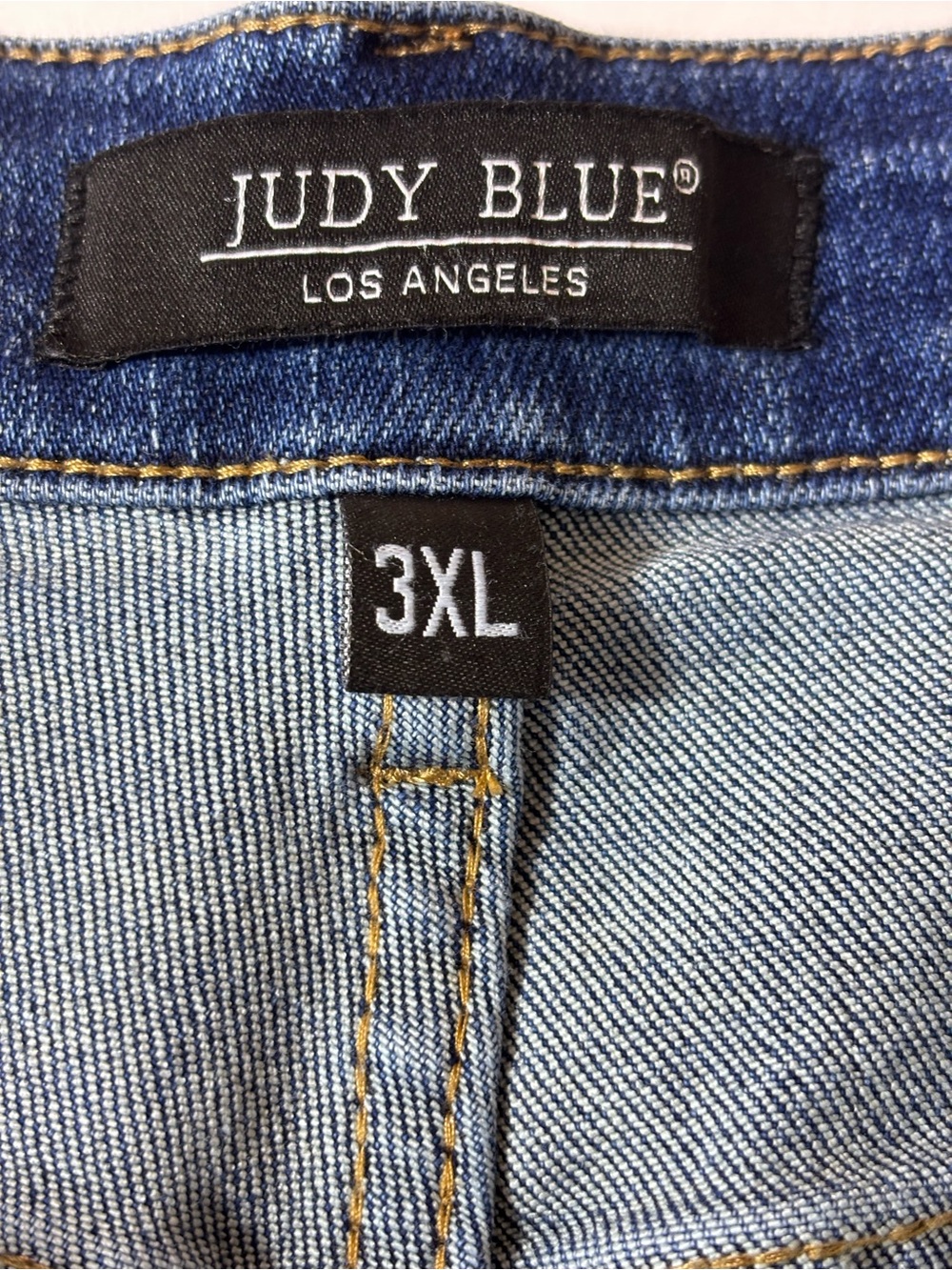 Judy Blue Denim Bermuda Shorts Hi-Rise Tummy Control Distressed Blue Size 3XL - Picture 7 of 13